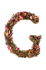 Letter 'G' from herbal tea abc