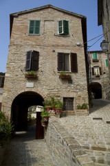 glimpse of a village in the Italy