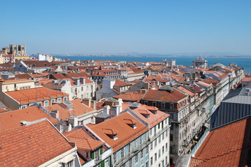 Fototapeta na wymiar Aerial view of Lisbon, Portugalia