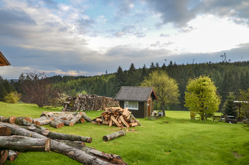 Country wooden house