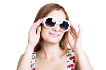 Fototapeta premium woman with sunglasses