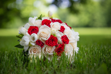 Wedding bouquet of roses