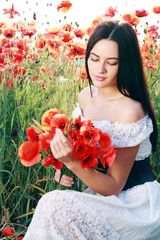 girl in poppies field