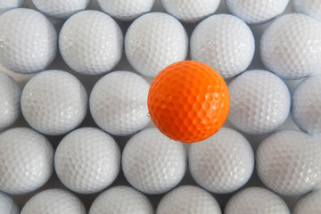 White golf balls
