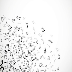 Vector Illustration of an Abstract Background with Music notes
