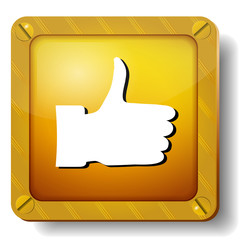 golden thumb up icon