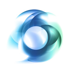 Abstract wave on background