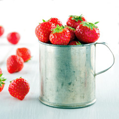 Fresh red strawberries