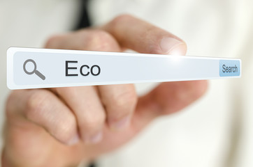Word Eco written in search bar