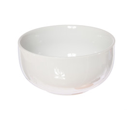 white bowl isolated on white