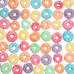 colored cereal loops, texture - 53176167