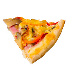 pizza white isolated cheese italian food tomato meal fast dinner