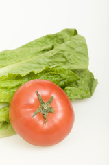 tomato and lettuce