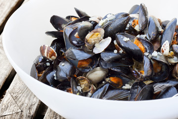 Pasta Spaghetti with mussels and vongole