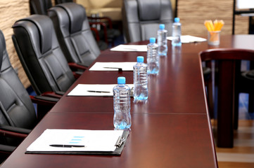 Interior of empty conference room