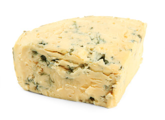 Tasty blue cheese, isolated on white