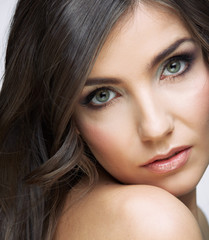 Obraz premium Close up beauty portrait of young woman.