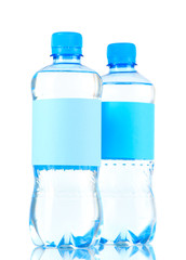 Bottles of water isolated on white