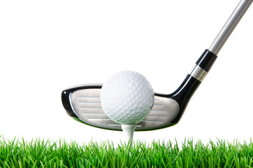 golfball wird abgeschlagen