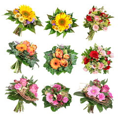 Blumensträuße, 	bouquets of flowers