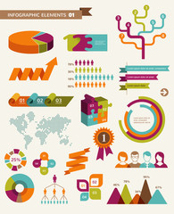 Fototapeta na wymiar Elements and icons of infographics
