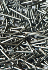 metal nails, background