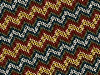 Cercles muraux Zigzag Texture de tissu tricoté