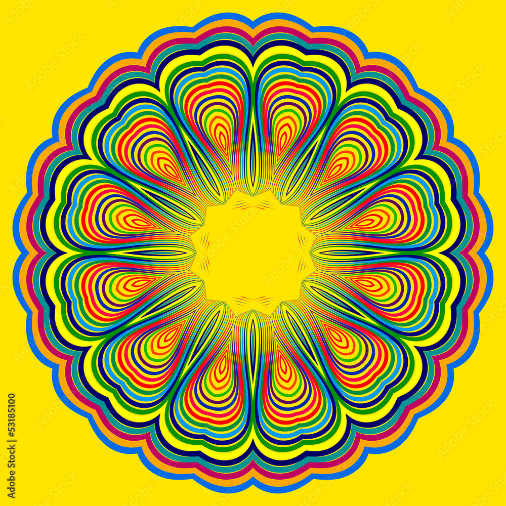 Poster vector round decorative design element