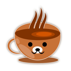 Teddy bear cup of coffee