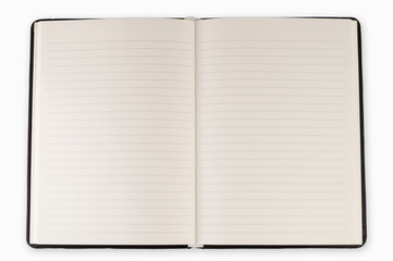 open blank page note book