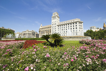 Catalonia square. Barcelona, Spain.