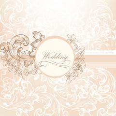 Wedding vector  design in vintage style