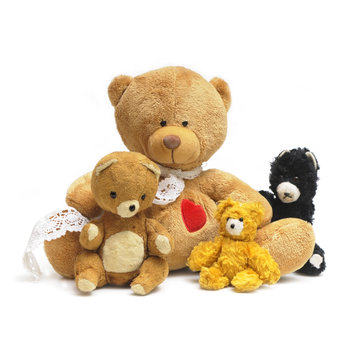 Old toy teddy bears