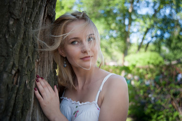 Naklejka premium beauty portrait of a young woman