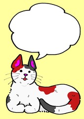 三毛猫のメッセージカード