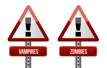 Beware of Vampires and Zombies illustration