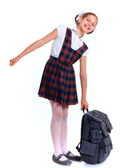 Cheerful schoolgirl