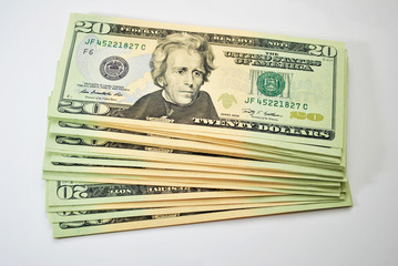 Stack of Twenty Dollar Bills