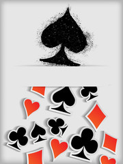 Playing cards symbol background