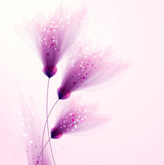 Obraz premium tło wektor z kwiatami