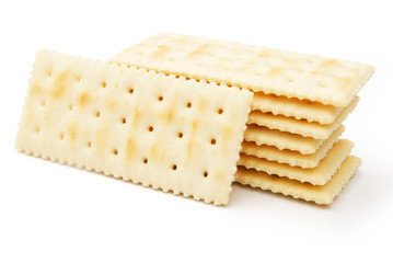biscuits stack up on a white background