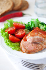 Steamed tuna
