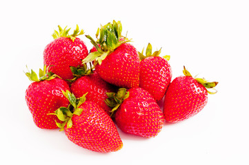 Lots of juicy red strawberries