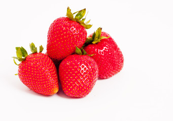 Four juicy strawberries