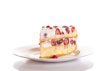 cake with summer fruit