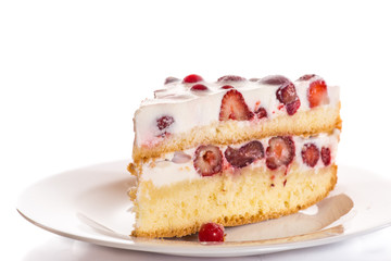 cake with summer fruit