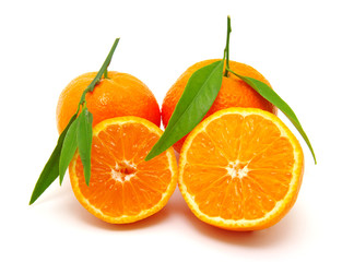 mandarin on white