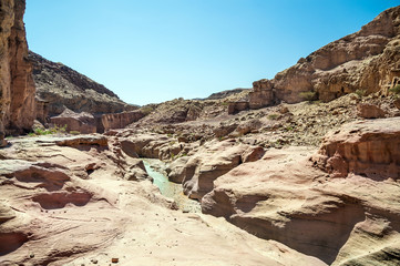 Wadi Hasa creek in Jordan - 53199582