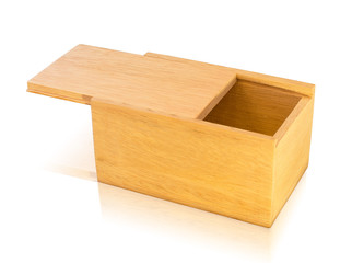 Open wooden box