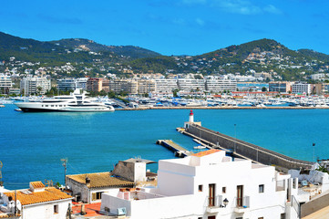 port of Ibiza Town, in Ibiza, Balearic Islands, Spain